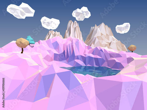 low poly landscape