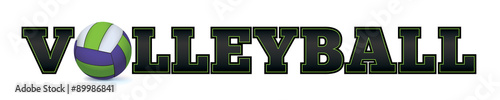 Volleyball Word Art Illustration