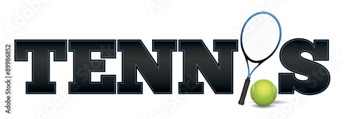 Tennis Word Art Illustration