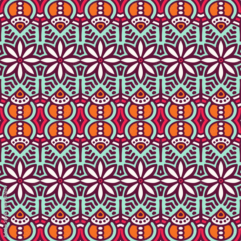Ethnic floral seamless pattern Ethnic floral seamless pattern