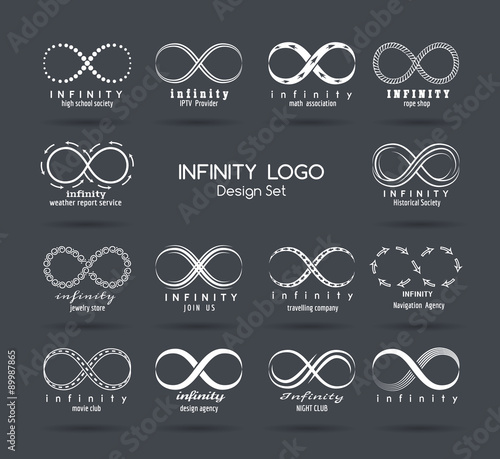 Set of vector infinity logo design