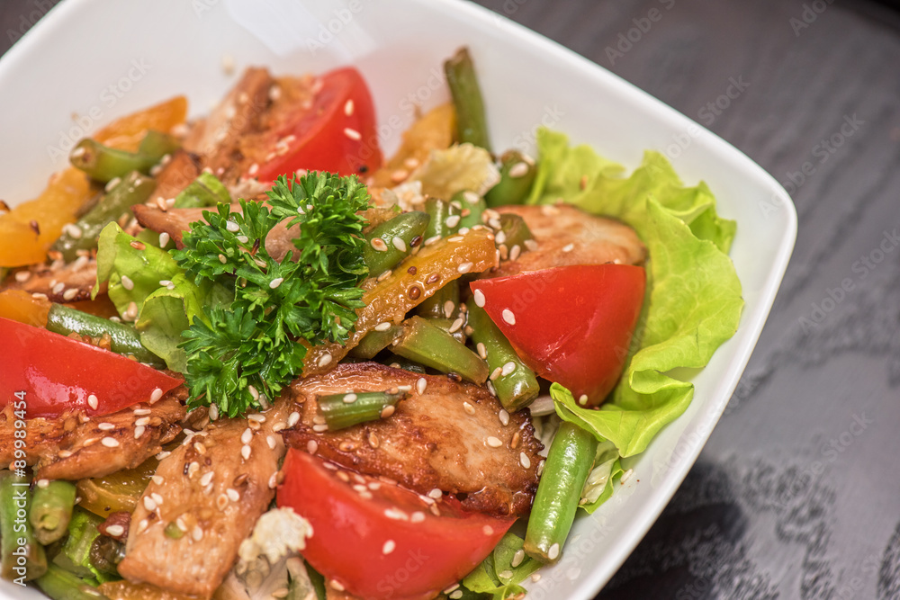 Warm salad with chicken Warm salad with chicken