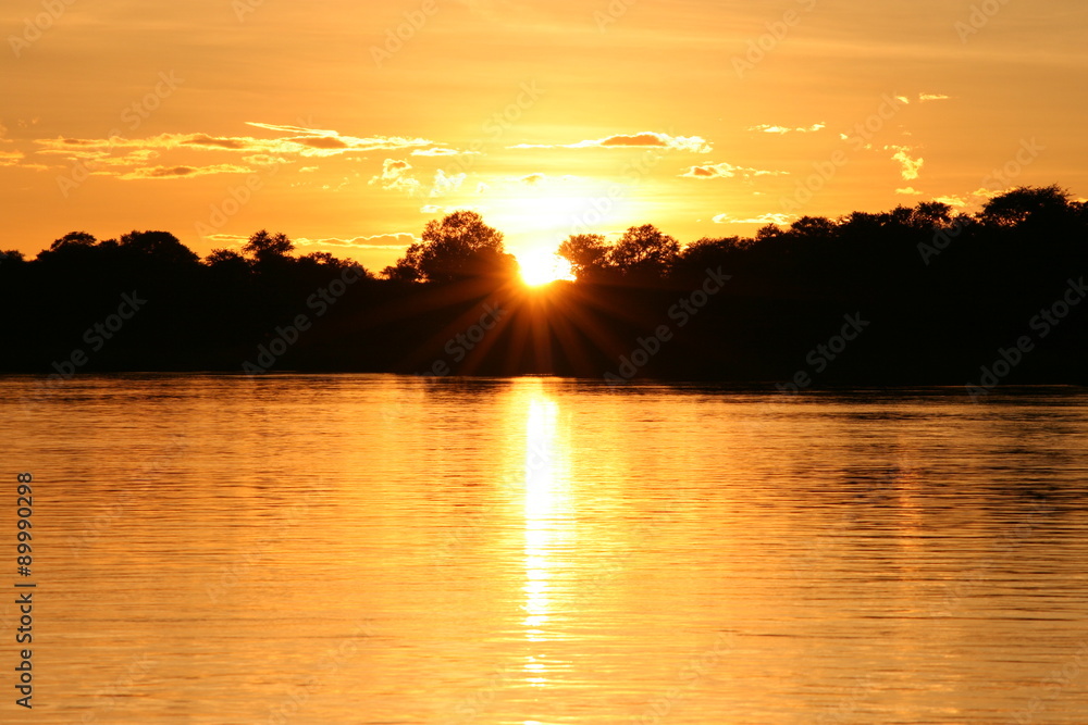 Naklejka premium Sonnenuntergang Angola