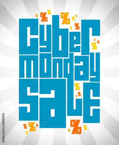 Cyber monday text design.