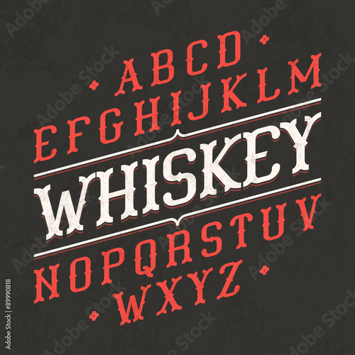 Whiskey style vintage font