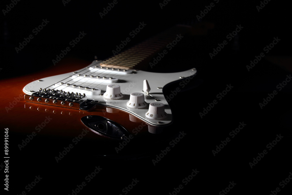 Fototapeta premium Electric guitar on dark background