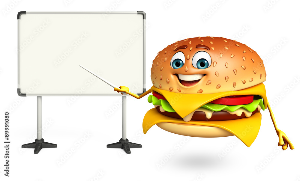 Cartoon character of  burger