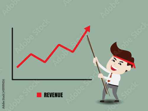 Businessman accelerate business growth