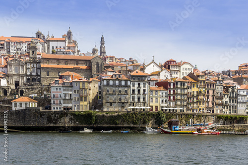 View of Ribeira historical quarter, on the margin Douro river