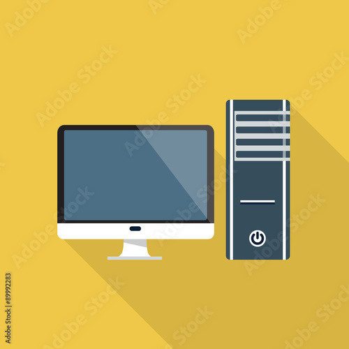 Vector computer desktop icon