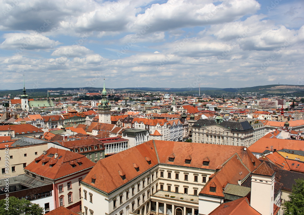 view from Cathedral of st. Peter and st. Paul, Brno, Czech republic
