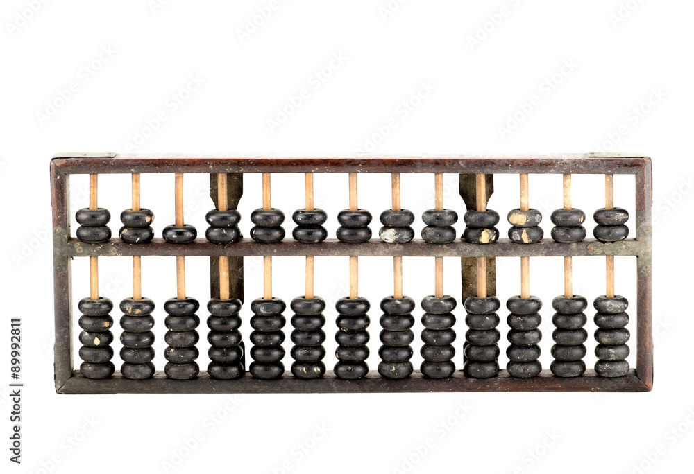 Antique abacus isolated on white background Antique abacus isolated on white background