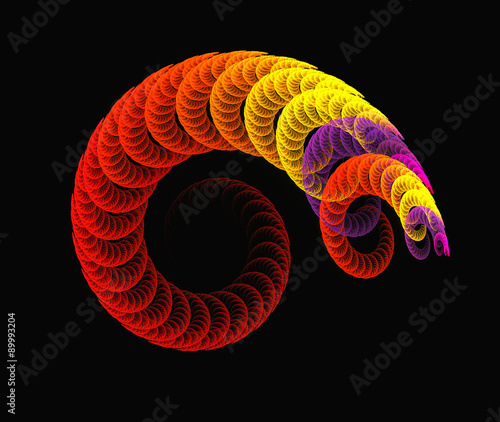 abstract red spiral  fractal background