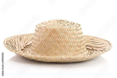 Bild auf Leinwand Close up of vintage summer straw hat