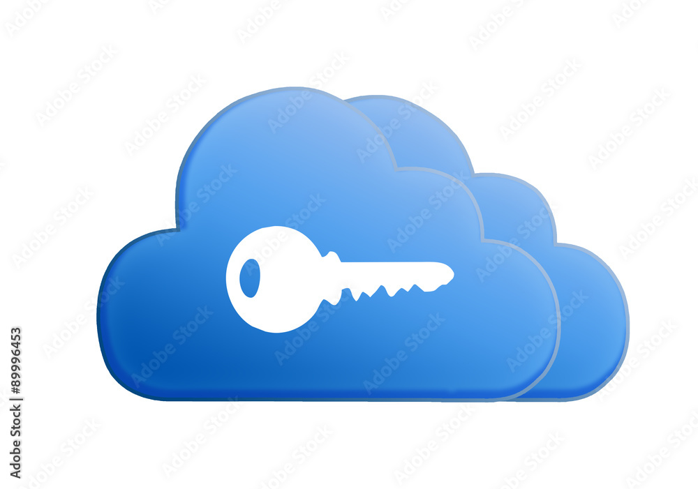 Key on cloud ; Cloud computing security concept Key on cloud ; Cloud computing security concept
