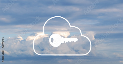 Key on cloud ; Cloud computing security concept