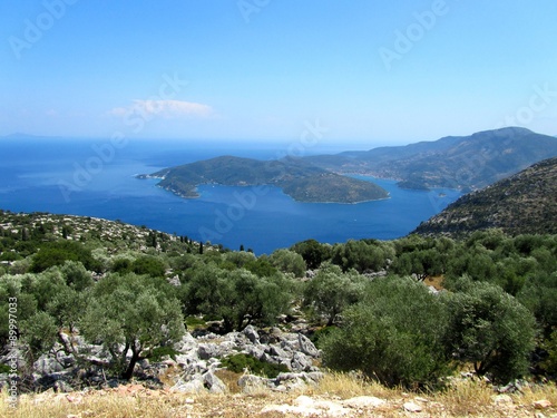 view of Ithaca island, Greece
