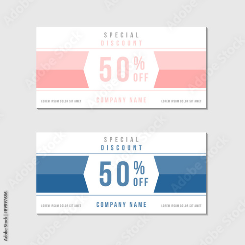 Voucher Template with Premium Minimal Style Pattern