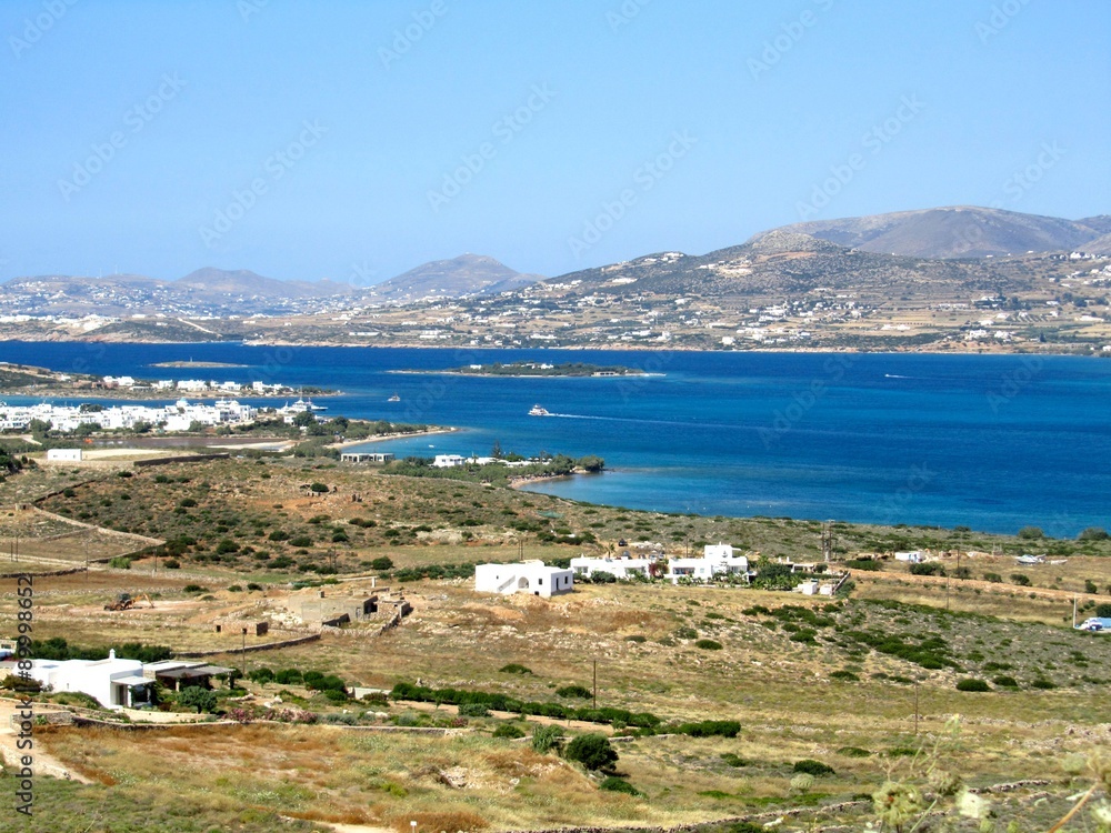 view of Antiparos, Cyclades, Greece