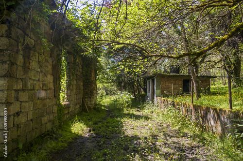 destroyed house in Abkhazia