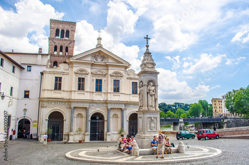 The Basilica of St. Bartholomew on the Island (Basilica di San Bartolomeo all'Isola). It contains the relics of St. Bartholomew the Apostle. photo