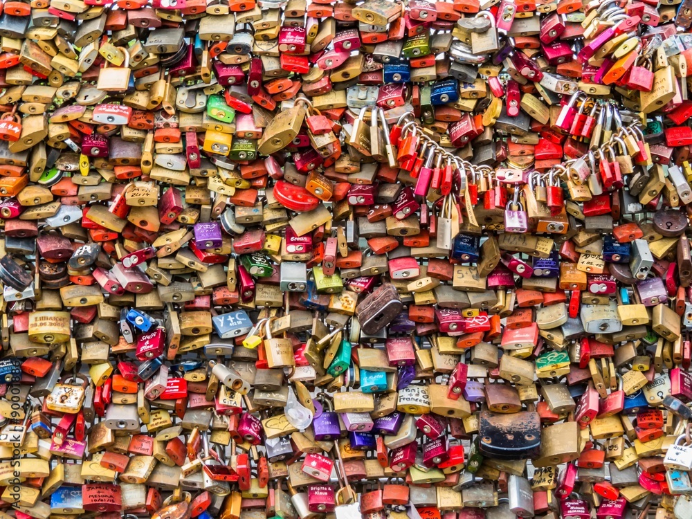 Love locks at the Hohenzollern Bridge, Cologne, Germany Love locks at the Hohenzollern Bridge, Cologne, Germany