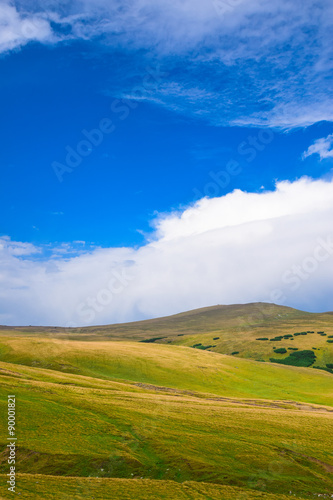 Bucegi  part of Carpathian mountains  Early summer landscape.Dramatical interpretation