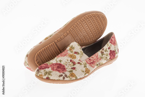 moccasin shoes for women on white background