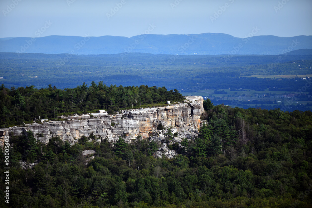 Panoramic view at Minnewaska State Park Reserve Upstate NY during summer time