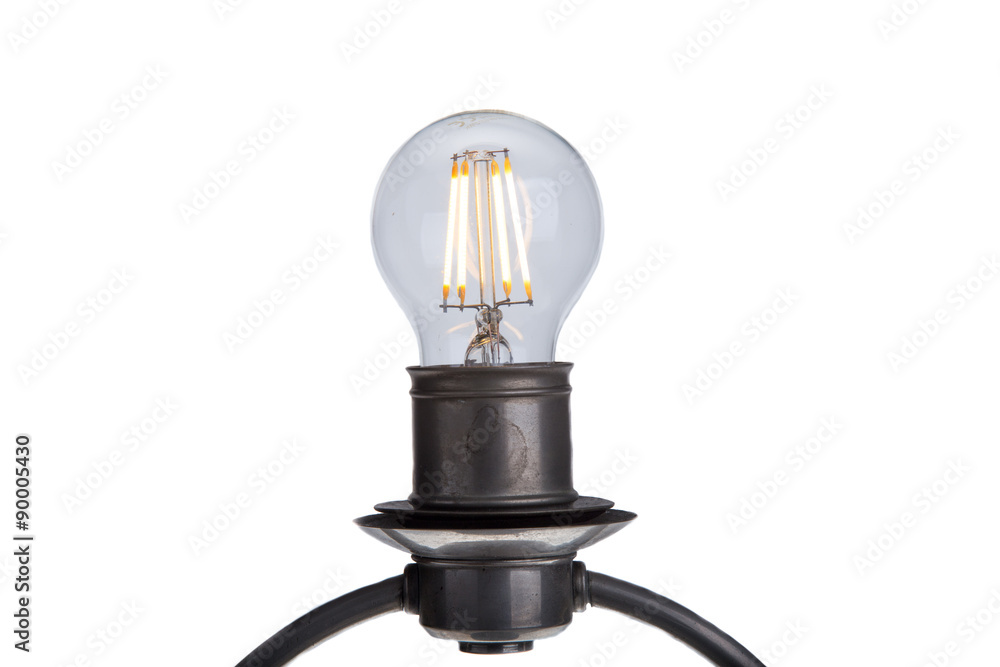Led bulb on retro lamp Led bulb on retro lamp