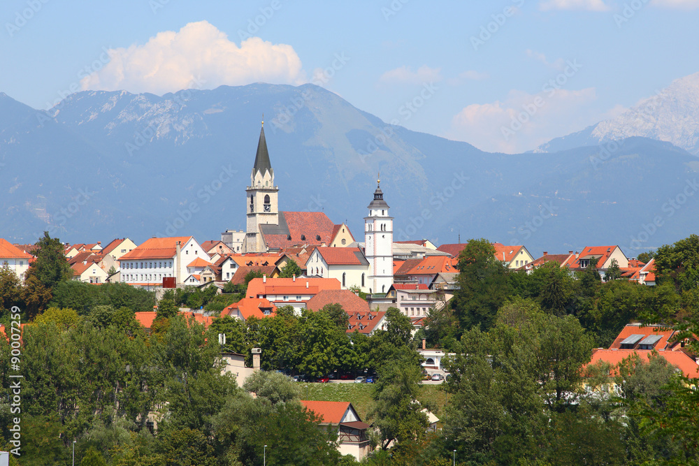 Kranj, view from southwest - Slovenia, August 2015