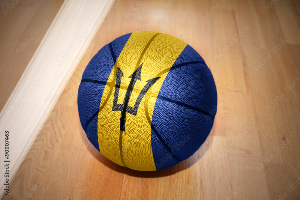 basketball ball with the national flag of barbados