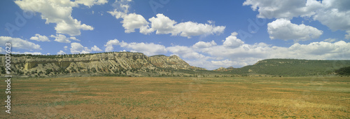 Landscape panorama and clouds, Route 84, northern New Mexico © spiritofamerica