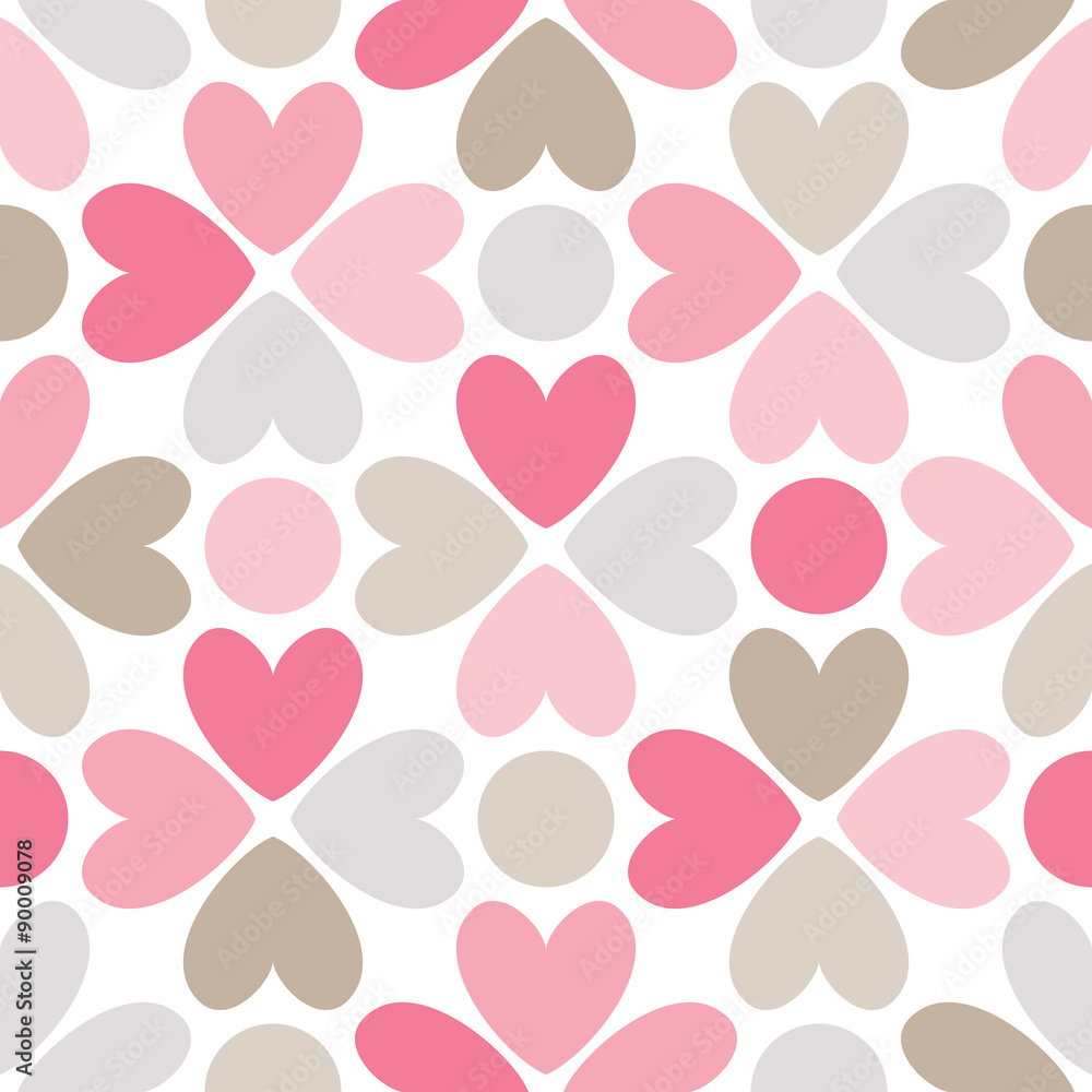 Floral seamless pattern. Red, pink, gray, brown and white Floral seamless pattern. Red, pink, gray, brown and white