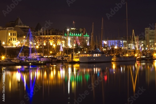 Victoria Inner Harbour at night