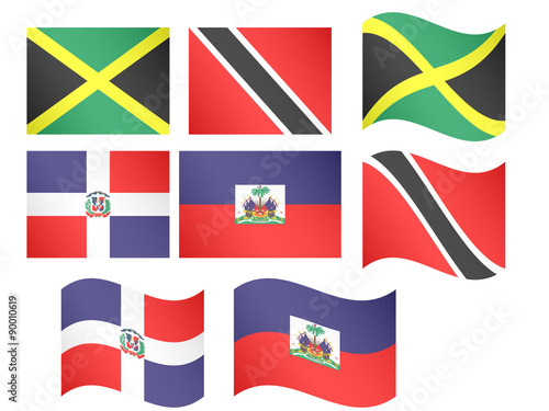 Caribbean Flags 2 EPS 10