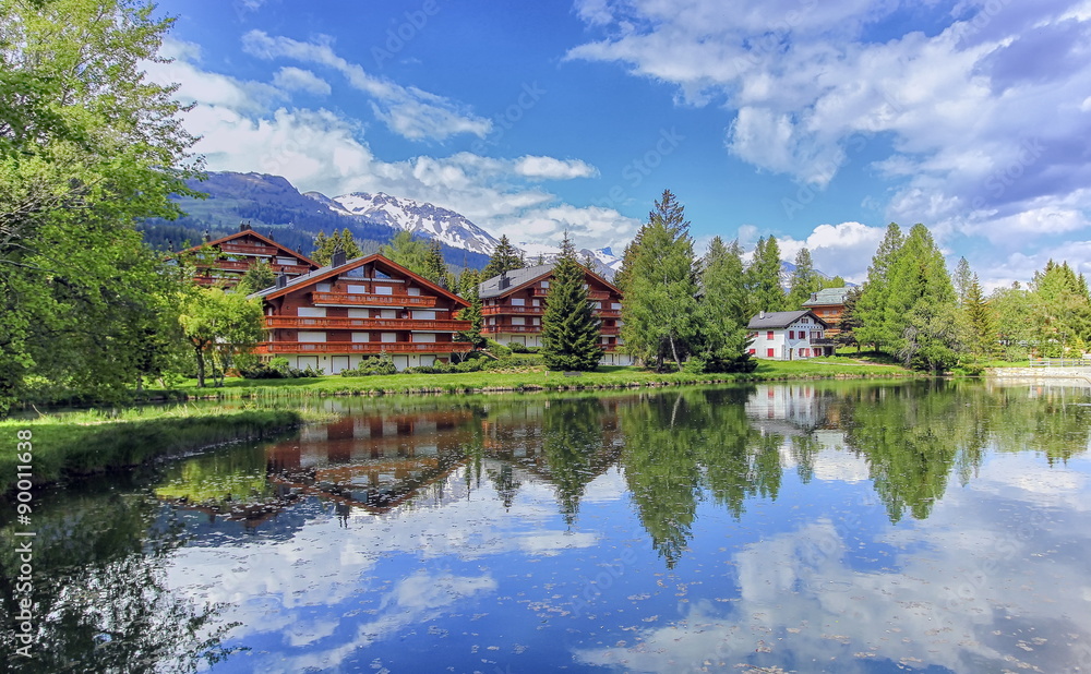 Obraz premium Crans-Montana, Valais, Switzerland