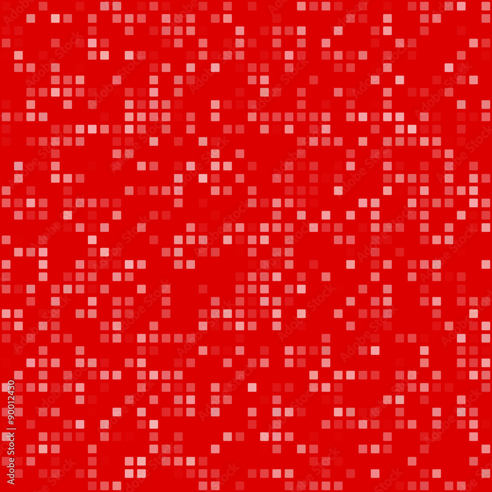 Red square pixel mosaic background
