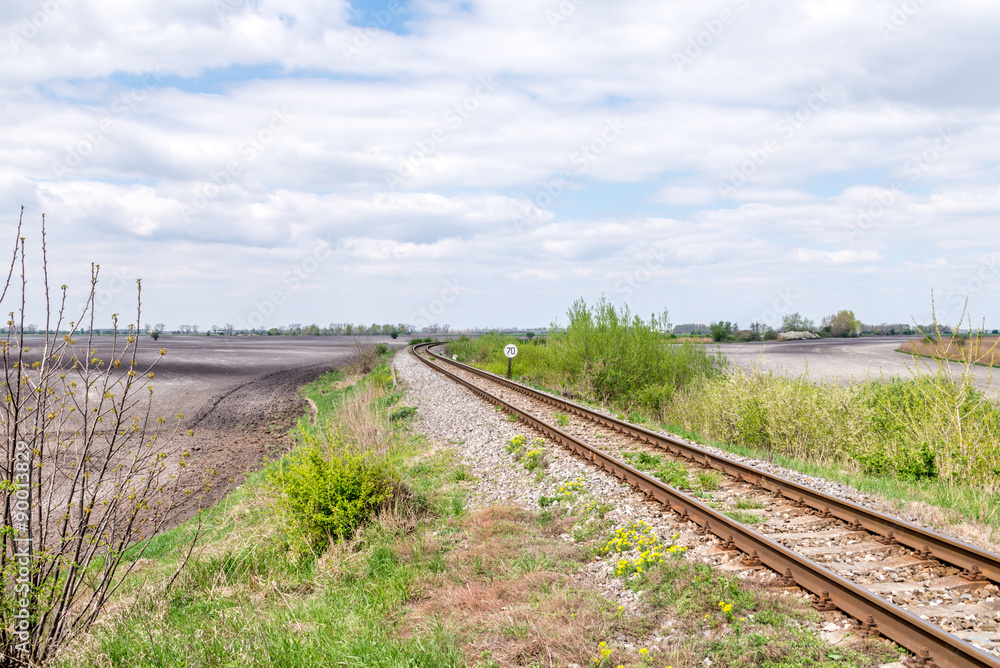 Railway track on countryside