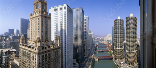 Chicago River, Aerial Shot, Illinois