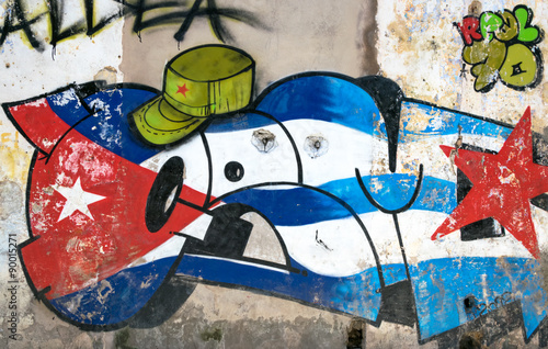 Cuban wall painting in Havana