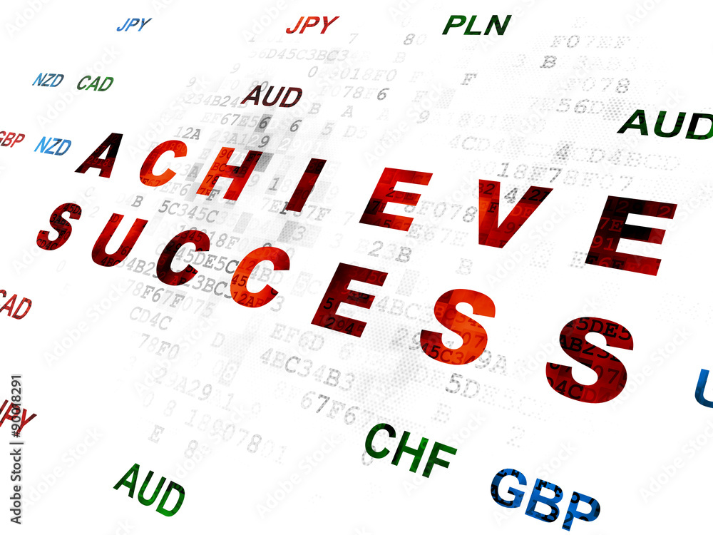 Business concept: Achieve Success on Digital background Business concept: Achieve Success on Digital background