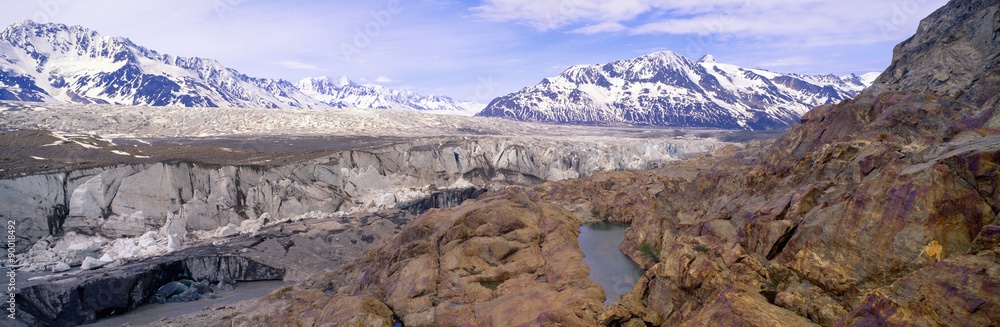 Ice field and glaciers in Wrangell-St. Elias National Part, Alaska