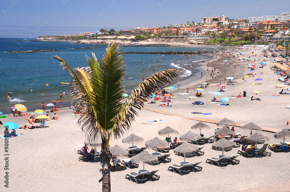 Przepiękna Playa de Torviscas w Adeje, Tenerife
 - obrazy, fototapety, plakaty 