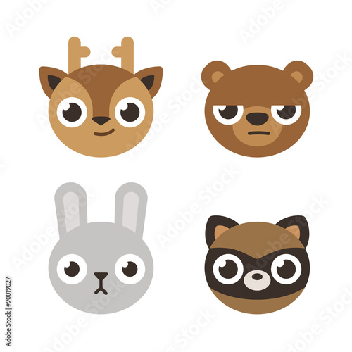Forest animal faces