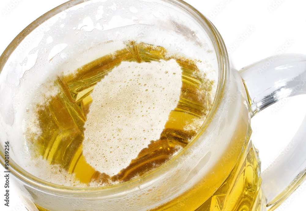 Beer head shaped as Sierra Leone in a beer mug.(series) Beer head shaped as Sierra Leone in a beer mug.(series)