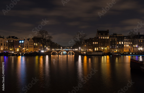 amsterdam canal at night © hansenn
