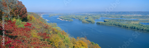 Confluence of Mississippi and Wisconsin Rivers, Iowa