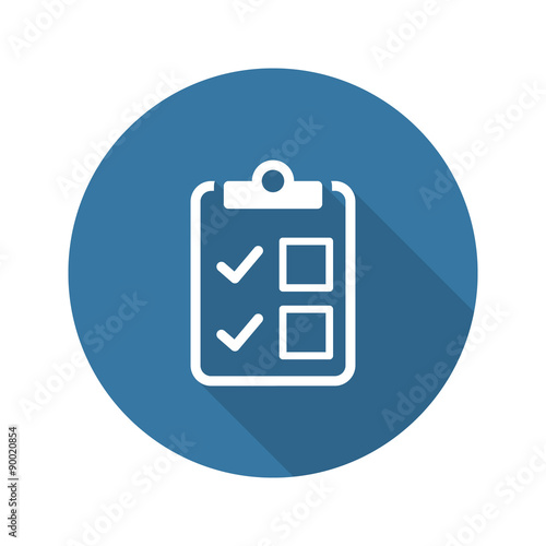 Appointment Request and Medical Services Icon. Flat Design. Long