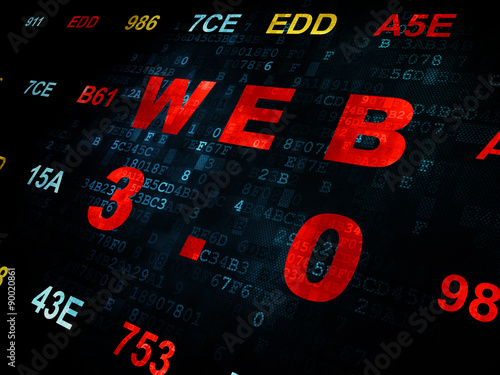 Web development concept: Web 3.0 on Digital background